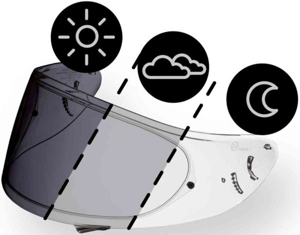 Viseira Shoei CWR-F2 PHOTOCHROMIC NXR2 e X-SPR pro